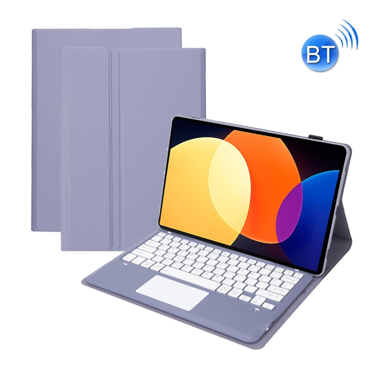 A0N4-A Detachable Sheep Pattern TPU Bluetooth Keyboard Tablet Leather Case with Touchpad For Xiaomi Pad 5 Pro 12.4(Purple) - Mi Pad 5 Pro 12.4 Case by PMC TechLife | Online Shopping South Africa | PMC TechLife