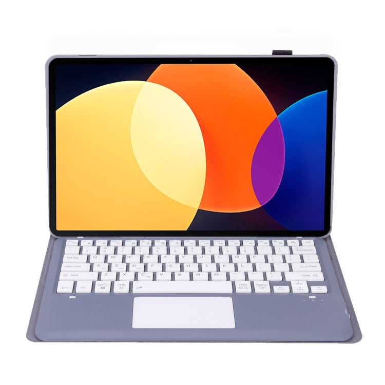 A0N4-A Detachable Sheep Pattern TPU Bluetooth Keyboard Tablet Leather Case with Touchpad For Xiaomi Pad 5 Pro 12.4(Purple) - Mi Pad 5 Pro 12.4 Case by PMC TechLife | Online Shopping South Africa | PMC TechLife