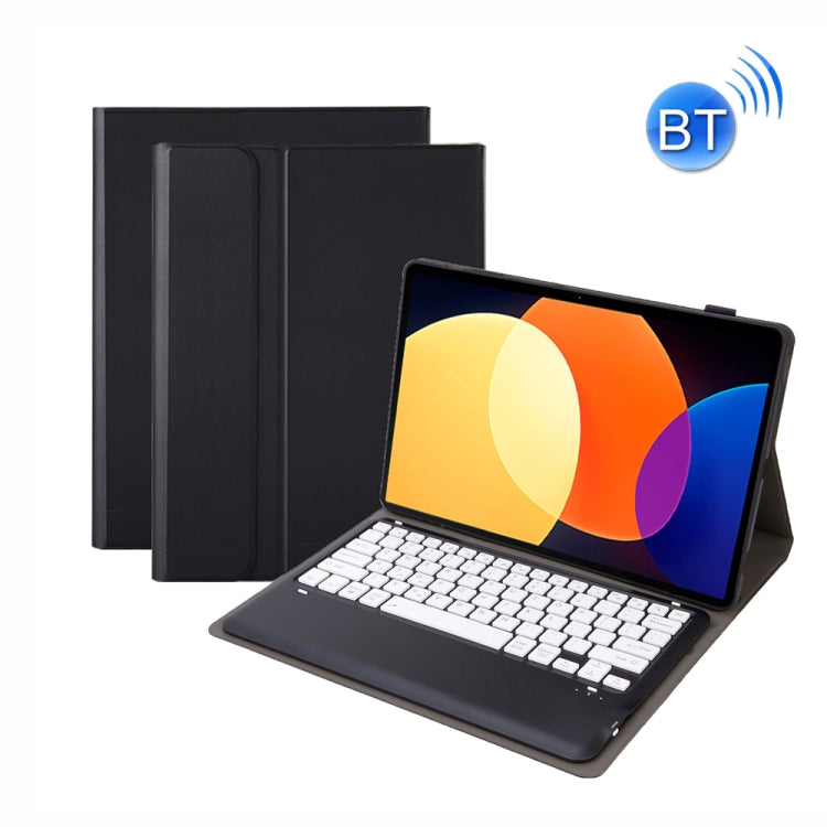 A0N4-A Detachable Sheep Pattern TPU Bluetooth Keyboard Tablet Leather Case with Touchpad For Xiaomi Pad 5 Pro 12.4(Black+White) - Mi Pad 5 Pro 12.4 Case by PMC TechLife | Online Shopping South Africa | PMC TechLife