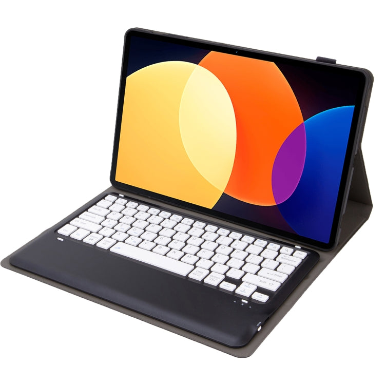 A0N4-A Detachable Sheep Pattern TPU Bluetooth Keyboard Tablet Leather Case with Touchpad For Xiaomi Pad 5 Pro 12.4(Black+White) - Mi Pad 5 Pro 12.4 Case by PMC TechLife | Online Shopping South Africa | PMC TechLife