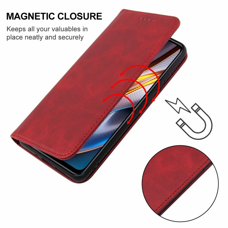 For Xiaomi Poco X4 GT Magnetic Closure Leather Phone Case(Red) - free shipping - PMC TechLife - Order now!