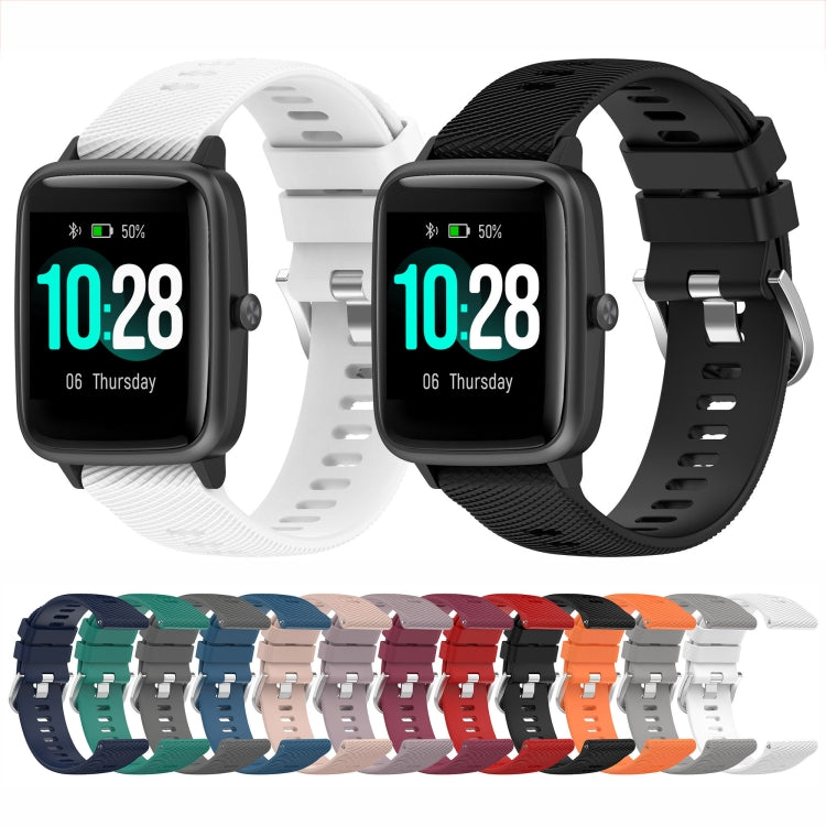 For Xiaomi Haylou Solar LS01 19mm Cross Textured Silicone Watch Band(Purple) - free shipping - PMC TechLife - Order now!