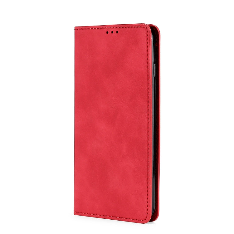 For Xiaomi Redmi K50 Ultra/Xiaomi 12T/Xiaomi 12T Pro Skin Feel Magnetic Horizontal Flip Leather Phone Case(Red) - free shipping - PMC TechLife - Order now!