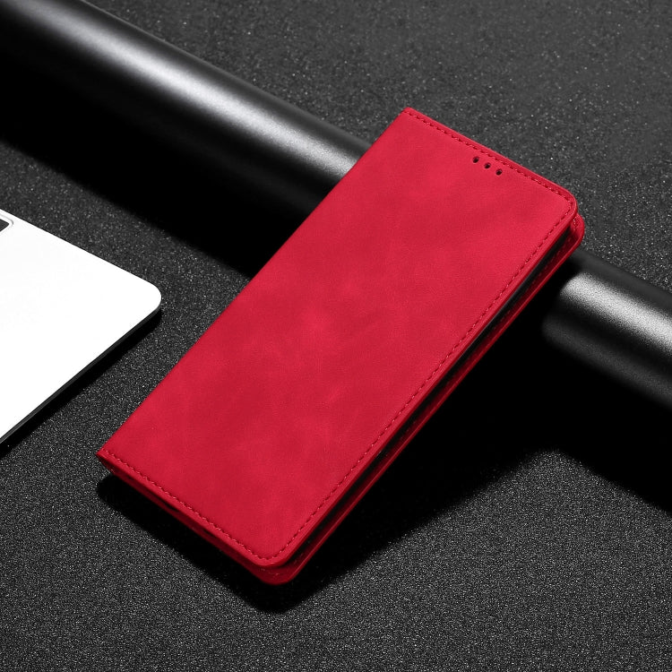 For Xiaomi Redmi K50 Ultra/Xiaomi 12T/Xiaomi 12T Pro Skin Feel Magnetic Horizontal Flip Leather Phone Case(Red) - free shipping - PMC TechLife - Order now!