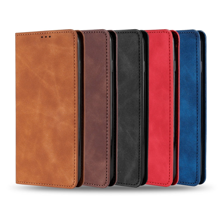 For Xiaomi Redmi K50 Ultra/Xiaomi 12T/Xiaomi 12T Pro Skin Feel Magnetic Horizontal Flip Leather Phone Case(Red) - free shipping - PMC TechLife - Order now!