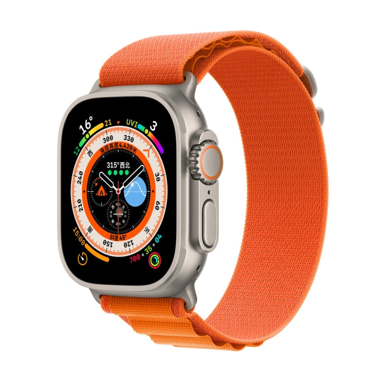 Nylon Loop Watch Band For Apple Watch 46mm / 49mm / 45mm / 44mm(Orange) - Watch Bands by PMC TechLife | Online Shopping South Africa | PMC TechLife | Buy Now Pay Later Mobicred