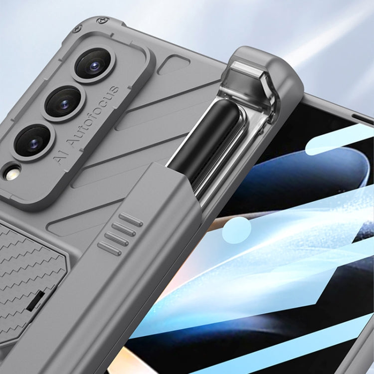For Samsung Galaxy Z Fold4 GKK Integrated Magnetic Armor Flip Phone Case With Pen Box(Black) - free shipping - PMC TechLife - Order now!