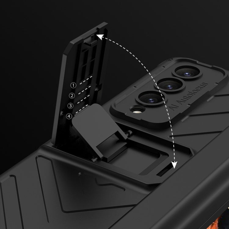 For Samsung Galaxy Z Fold4 GKK Integrated Magnetic Armor Flip Phone Case With Pen Box(Black) - free shipping - PMC TechLife - Order now!