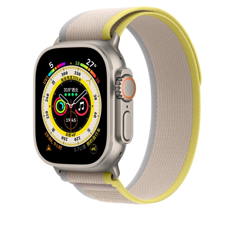 Nylon Watch Band For Apple Watch 46mm / 49mm / 45mm / 44mm(Beige) - Watch Bands by PMC TechLife | Online Shopping South Africa | PMC TechLife | Buy Now Pay Later Mobicred