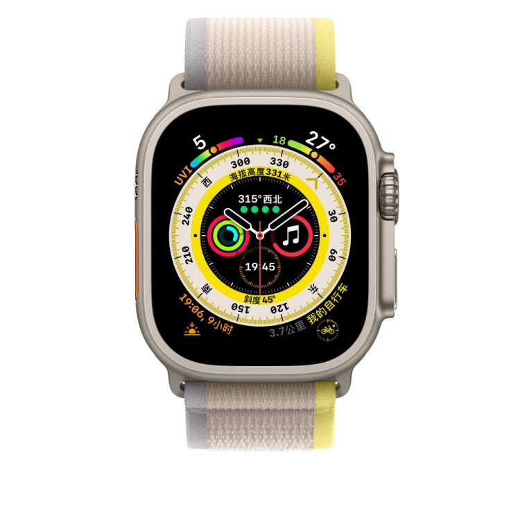 Nylon Watch Band For Apple Watch 46mm / 49mm / 45mm / 44mm(Beige) - Watch Bands by PMC TechLife | Online Shopping South Africa | PMC TechLife | Buy Now Pay Later Mobicred