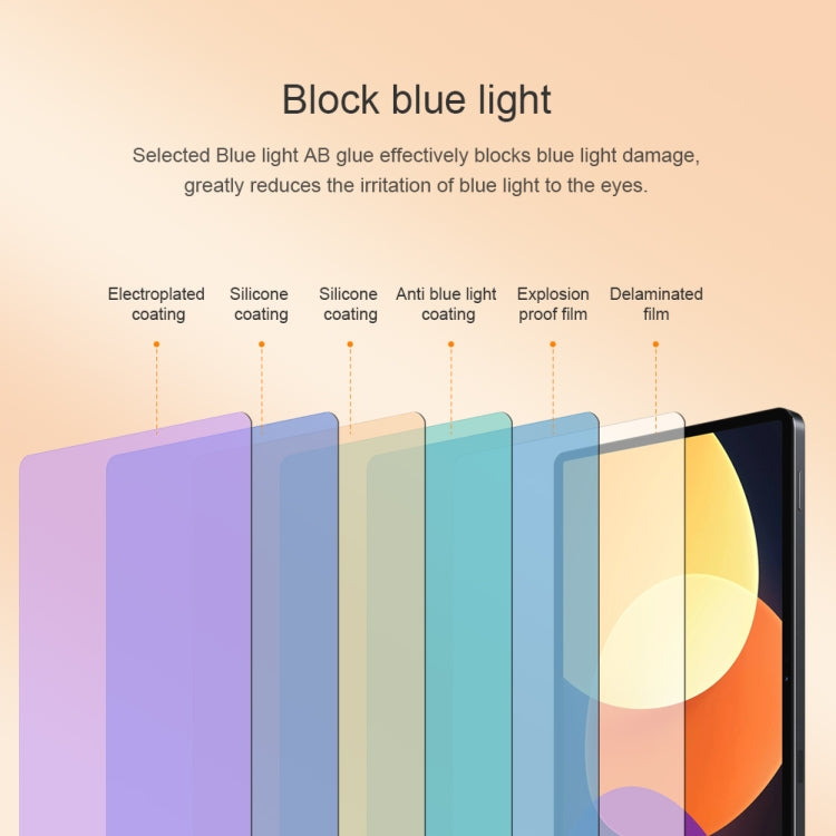 For Xiaomi Pad 5 Pro 12.4 NILLKIN V+ Series 0.33mm 4H Anti-blue Ray Tempered Glass Film - free shipping - PMC TechLife - Order now!