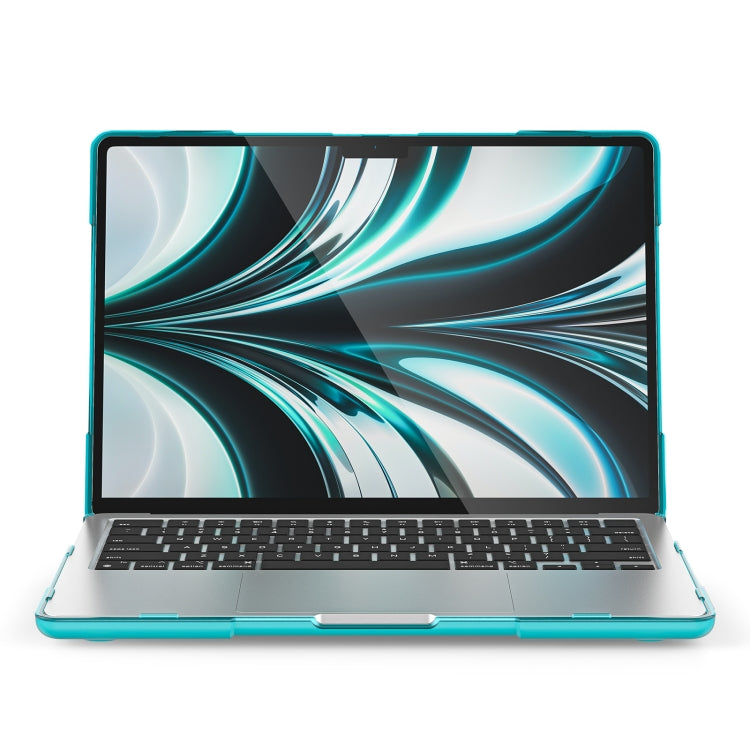 For MacBook Air 13.6 inch A2681 2022 TPU + PC Two-color Anti-fall Laptop Protective Case(Light Blue) - MacBook Air Cases by PMC TechLife | Online Shopping South Africa | PMC TechLife