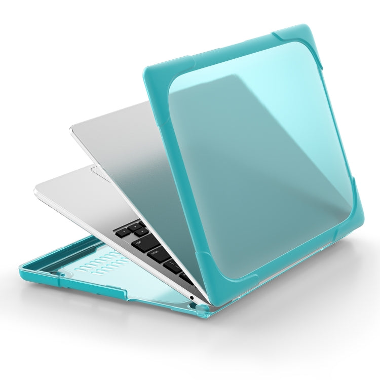 For MacBook Air 13.6 inch A2681 2022 TPU + PC Two-color Anti-fall Laptop Protective Case(Light Blue) - MacBook Air Cases by PMC TechLife | Online Shopping South Africa | PMC TechLife