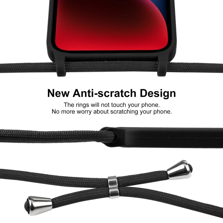 For iPhone 14 Crossbody Lanyard Liquid Silicone Case(Black) - iPhone 14 Cases by PMC TechLife | Online Shopping South Africa | PMC TechLife