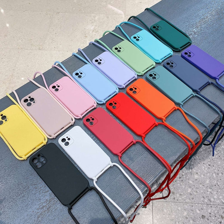 For iPhone 13 Crossbody Lanyard Liquid Silicone Case(Yellow) - iPhone 13 Cases by PMC TechLife | Online Shopping South Africa | PMC TechLife