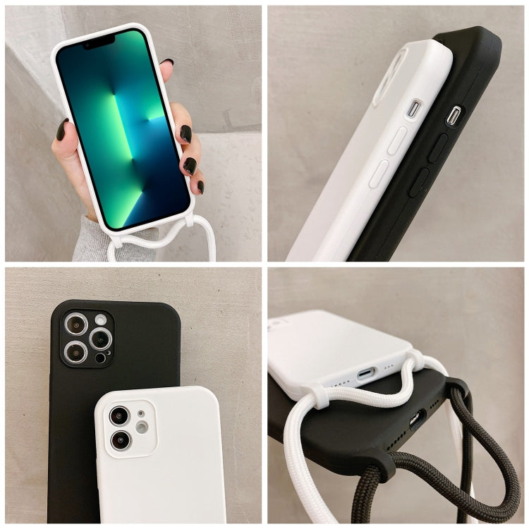 For iPhone 13 Pro Max Crossbody Lanyard Liquid Silicone Case(Orange) - free shipping - PMC TechLife - Order now!