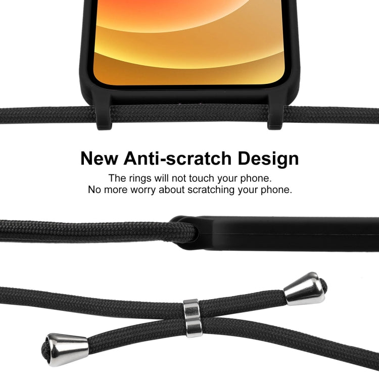 For iPhone 12 Crossbody Lanyard Liquid Silicone Case(Black) - free shipping - PMC TechLife - Order now!