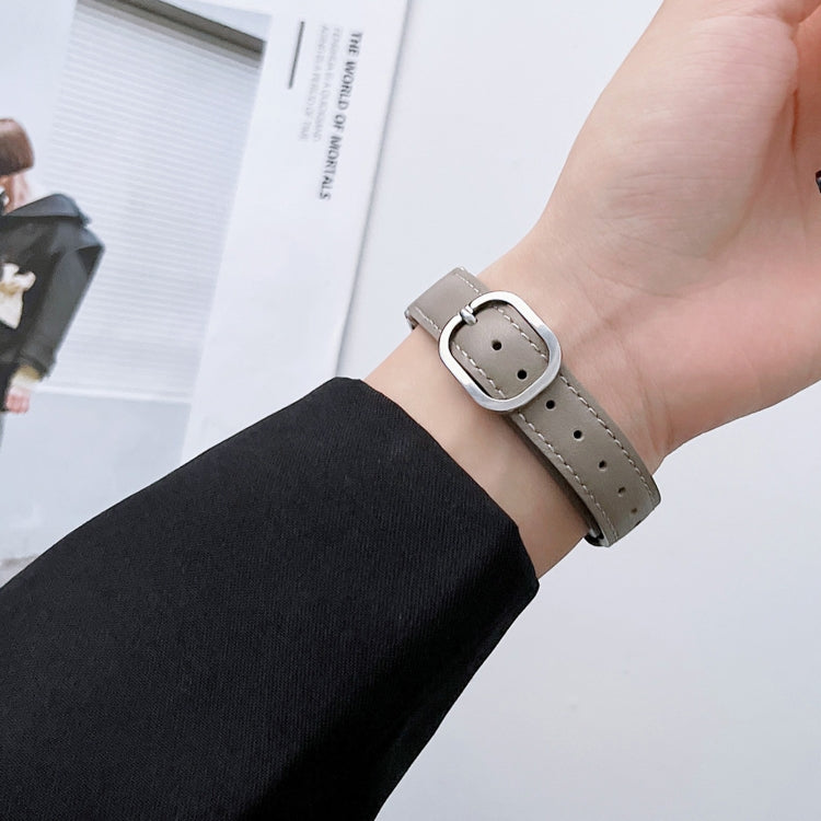 For Xiaomi Mi Band 7 Genuine Leather Watch Band(Grey) - free shipping - PMC TechLife - Order now!