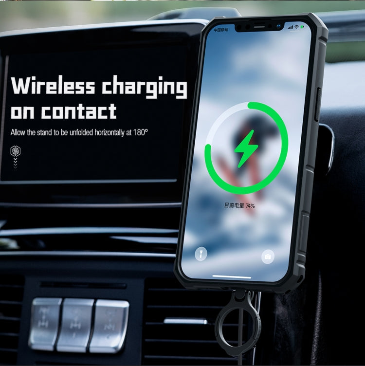 For iPhone 14 Plus  NILLKIN CamShield Armor Pro Magnetic Phone Case(Black) - iPhone 14 Plus Cases by NILLKIN | Online Shopping South Africa | PMC TechLife