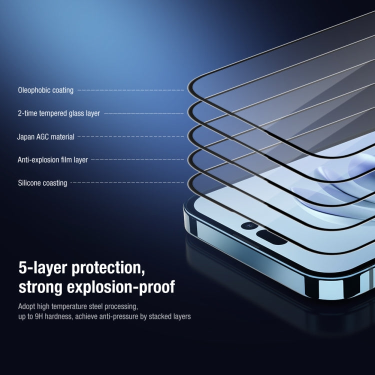 For iPhone 14 Pro NILLKIN 2 in 1 HD Full Screen Tempered Glass Film + Camera Protector Set - iPhone 14 Pro Tempered Glass by NILLKIN | Online Shopping South Africa | PMC TechLife | Buy Now Pay Later Mobicred