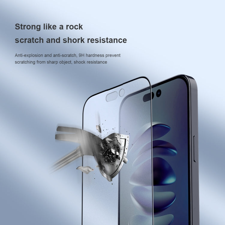 For iPhone 14 Pro Max NILLKIN Fog Mirror 0.33mm 9H Full Screen Matte Tempered Glass Film - iPhone 14 Pro Max Tempered Glass by NILLKIN | Online Shopping South Africa | PMC TechLife | Buy Now Pay Later Mobicred