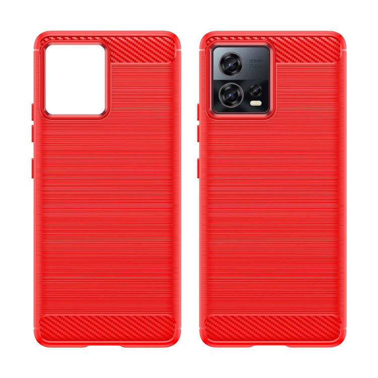 For Motorola Edge 30 Fusion/Moto S30 Pro Brushed Texture Carbon Fiber TPU Phone Case(Red) - free shipping - PMC TechLife - Order now!