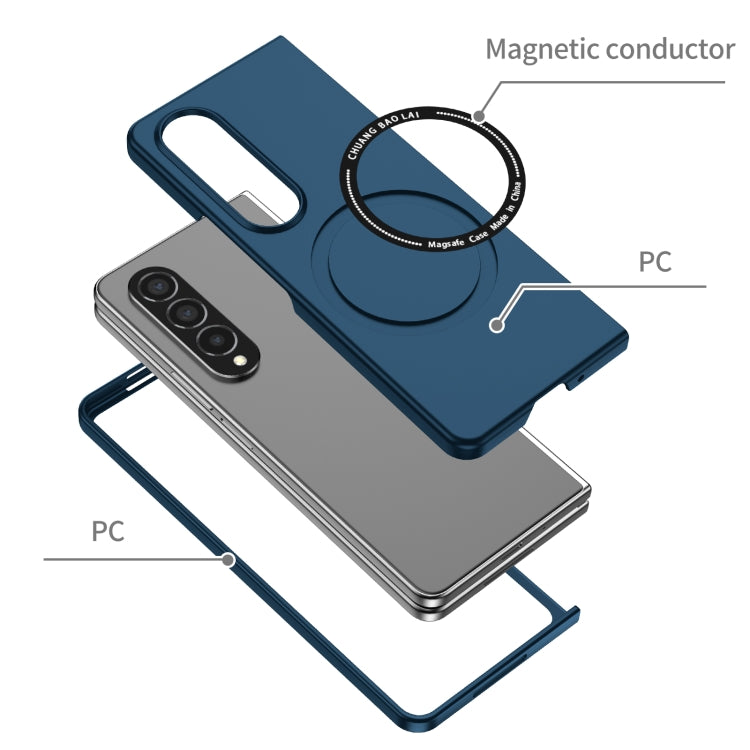 For Samsung Galaxy Z Fold4 Magsafe Magnetic Folding PC Phone Case(Blue) - Galaxy Z Fold4 5G Cases by PMC TechLife | Online Shopping South Africa | PMC TechLife | Buy Now Pay Later Mobicred