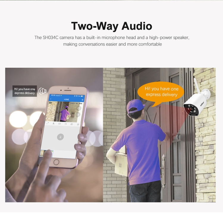 SriHome SH034C 4.0MP AI Humanoid Tracking WiFi Outdoor Surveillance Camera(AU Plug) - Bullet Camera by SriHome | Online Shopping South Africa | PMC TechLife | Buy Now Pay Later Mobicred