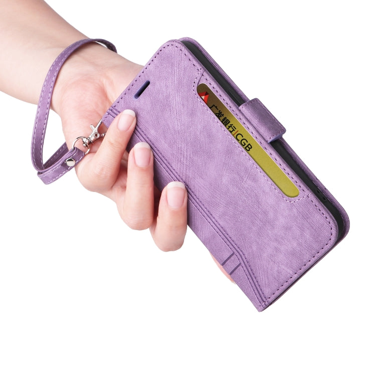 For OPPO Reno 7 Pro 5G BETOPNICE Dual-side Buckle Leather Phone Case(Purple) - OPPO Cases by BETOPNICE | Online Shopping South Africa | PMC TechLife | Buy Now Pay Later Mobicred