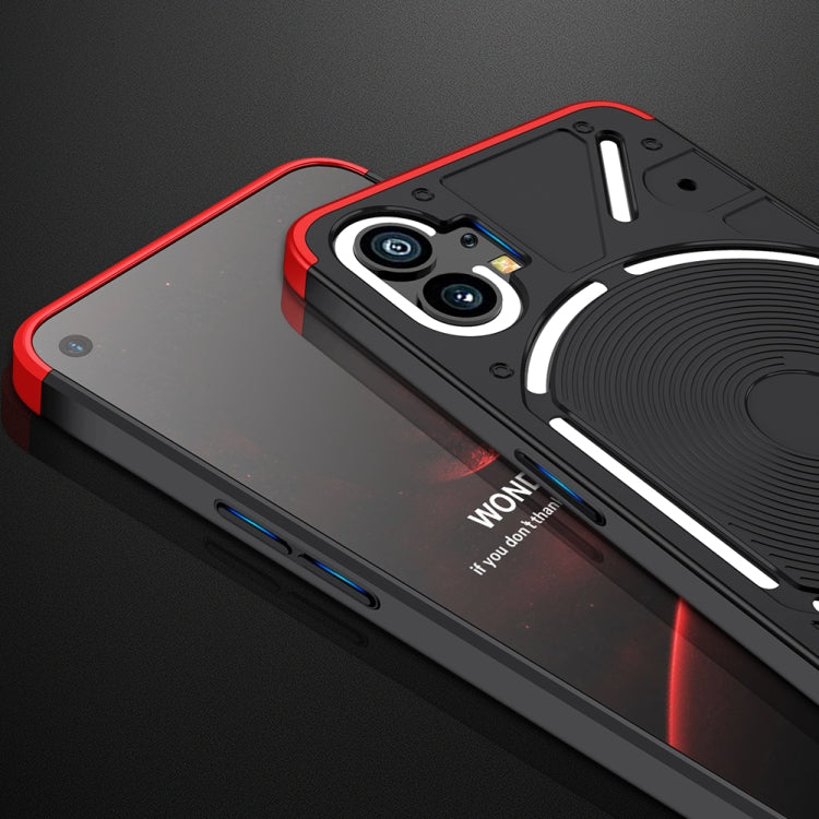 For Nothing Phone 1 GKK Three Stage Splicing Full Coverage PC Phone Case(Black Red) - Nothing Cases by GKK | Online Shopping South Africa | PMC TechLife | Buy Now Pay Later Mobicred