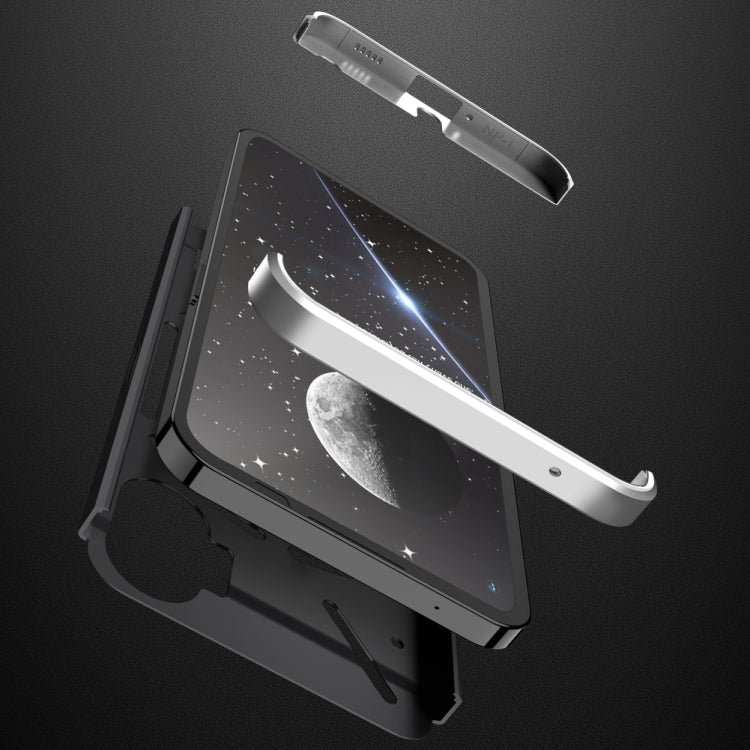 For Nothing Phone 1 GKK Three Stage Splicing Full Coverage PC Phone Case(Black Silver) - Nothing Cases by GKK | Online Shopping South Africa | PMC TechLife | Buy Now Pay Later Mobicred