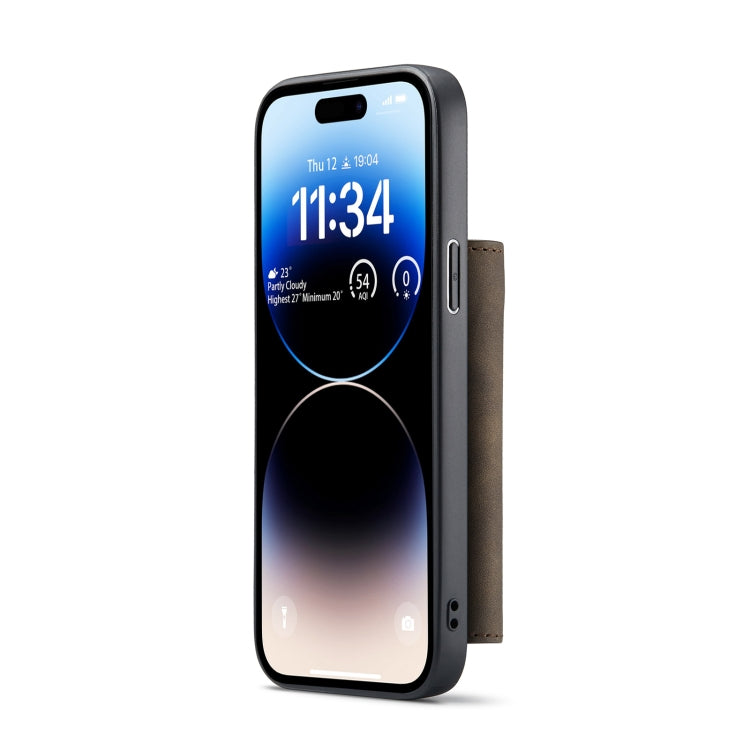 For iPhone 14 Pro DG.MING M1 Series 3-Fold Multi Card Wallet Leather Case(Coffee) - free shipping - PMC TechLife - Order now!