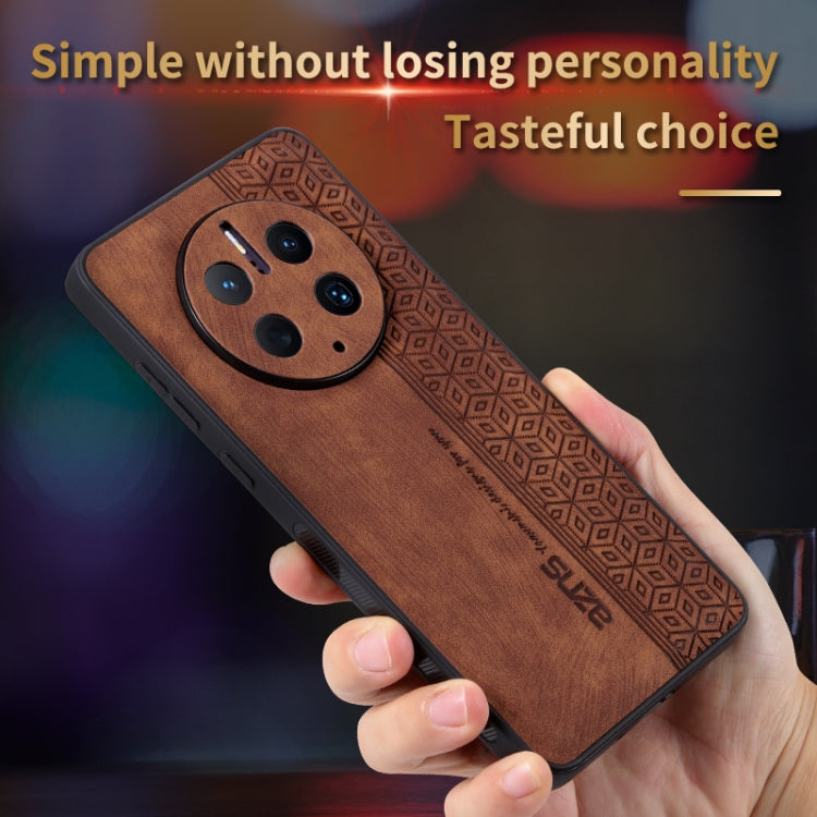 For Huawei Mate 50 Pro AZNS 3D Embossed Skin Feel Phone Case(Brown) - Huawei Cases by AZNS | Online Shopping South Africa | PMC TechLife | Buy Now Pay Later Mobicred