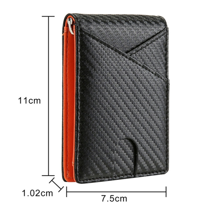 W2108A1 RFID Carbon fiber Business Wallet For Men(Orange) - free shipping - PMC TechLife - Order now!