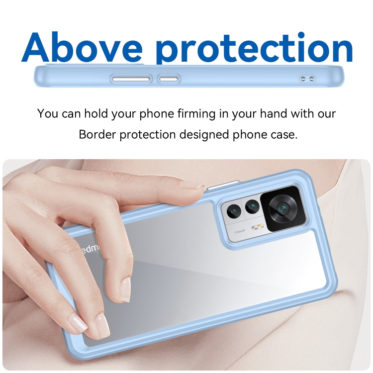 For Xiaomi Redmi K50 Ultra/Xiaomi 12T/Xiaomi 12T Pro Colorful Series Acrylic + TPU Phone Case(Blue) - free shipping - PMC TechLife - Order now!