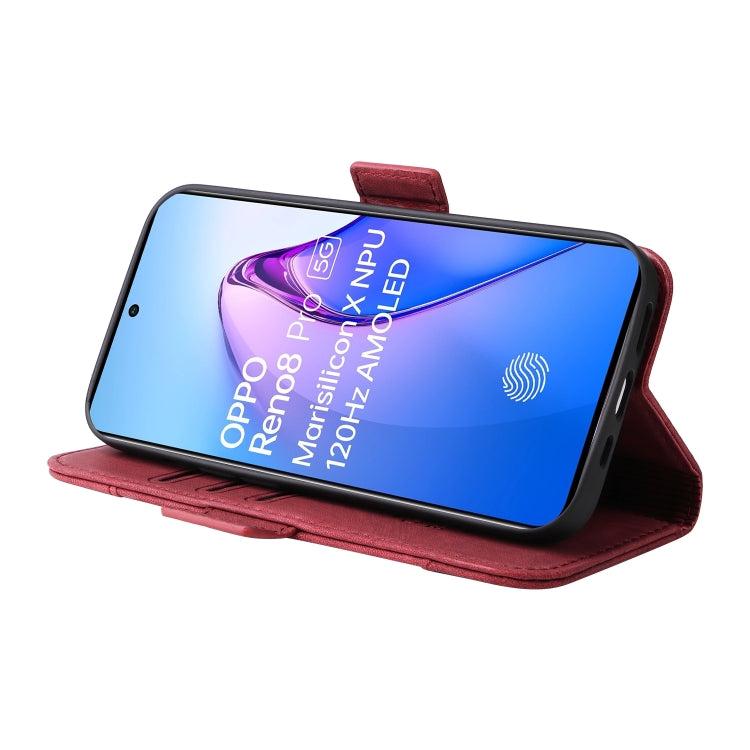 For OPPO Reno8 Pro 5G Global / Reno8 Pro+ BETOPNICE Dual-side Buckle Leather Phone Case(Red) - Realme Cases by BETOPNICE | Online Shopping South Africa | PMC TechLife | Buy Now Pay Later Mobicred
