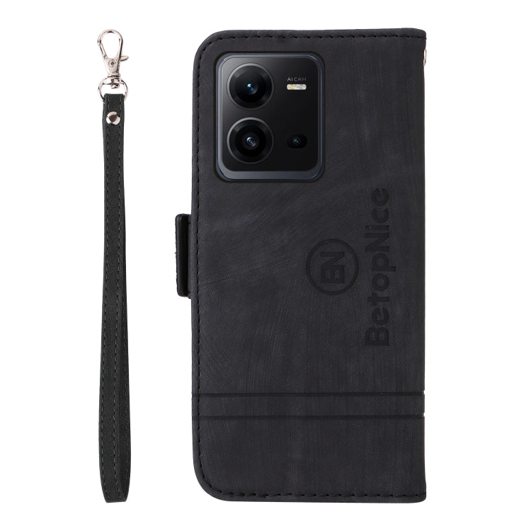 For vivo V25 / V25e 4G Global BETOPNICE Dual-side Buckle Leather Phone Case(Black) - vivo Cases by BETOPNICE | Online Shopping South Africa | PMC TechLife