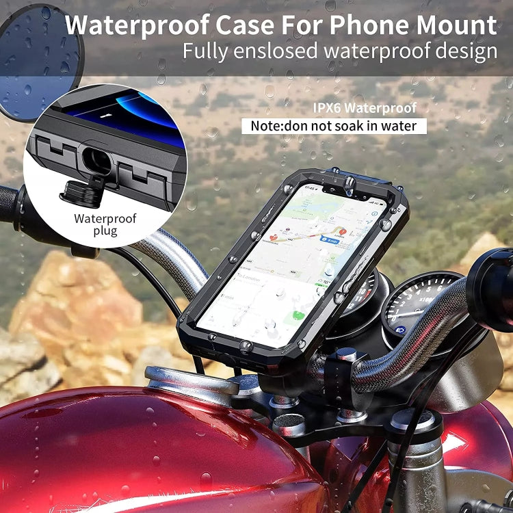 Kewig M18L-A1 Motorcycle / Bicycle Handlebar Wireless Charging Waterproof Box Mobile Phone Holder - free shipping - PMC TechLife - Order now!