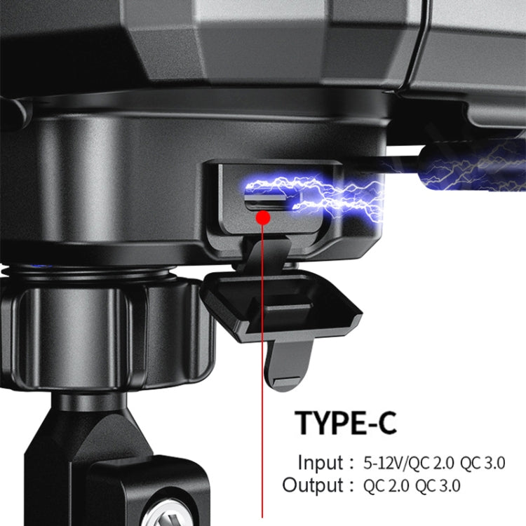 Kewig M18S-A2 Motorcycle / Bicycle Rearview Mirror Wireless Charging Waterproof Box Mobile Phone Holder - free shipping - PMC TechLife - Order now!