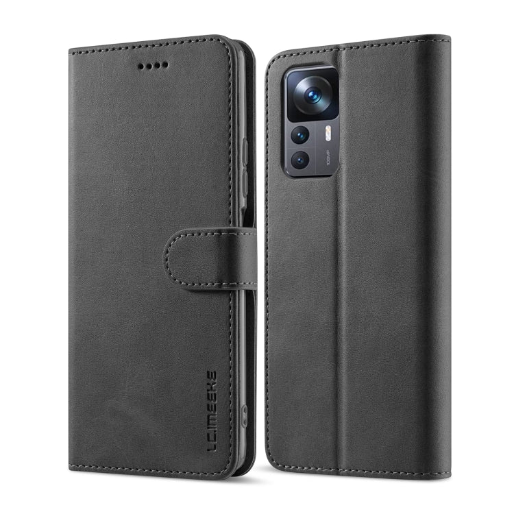 For Xiaomi 12T / 12T Pro LC.IMEEKE Calf Texture Leather Phone Case(Black) - free shipping - PMC TechLife - Order now!