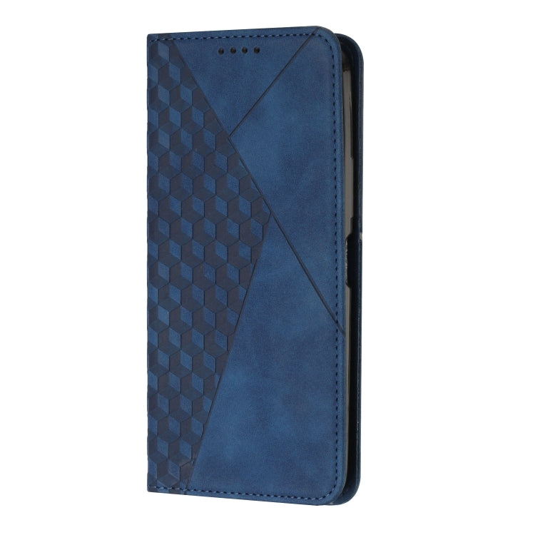 For OPPO Reno7 4G Global/F21 Pro 4G Diamond Splicing Skin Feel Magnetic Leather Phone Case(Blue) - free shipping - PMC TechLife - Order now!
