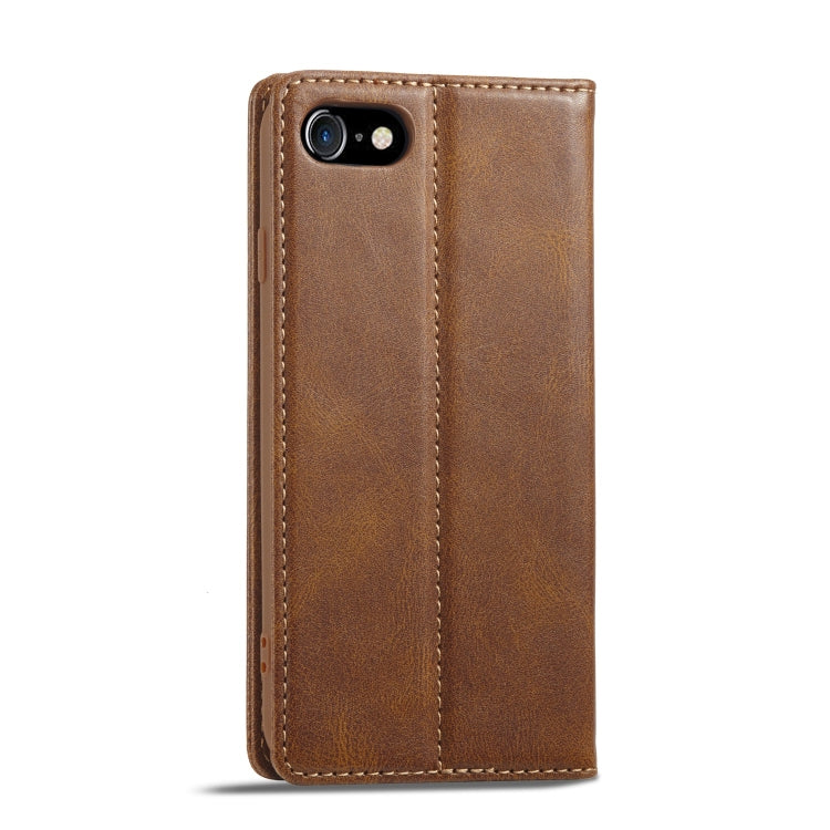 For iPhone SE 2022 / SE 2020 / 8 / 7 LC.IMEEKE RFID Anti-theft Leather Phone Case(Brown) - iPhone SE 2022 / 2020 / 8 / 7 Cases by LC.IMEEKE | Online Shopping South Africa | PMC TechLife | Buy Now Pay Later Mobicred