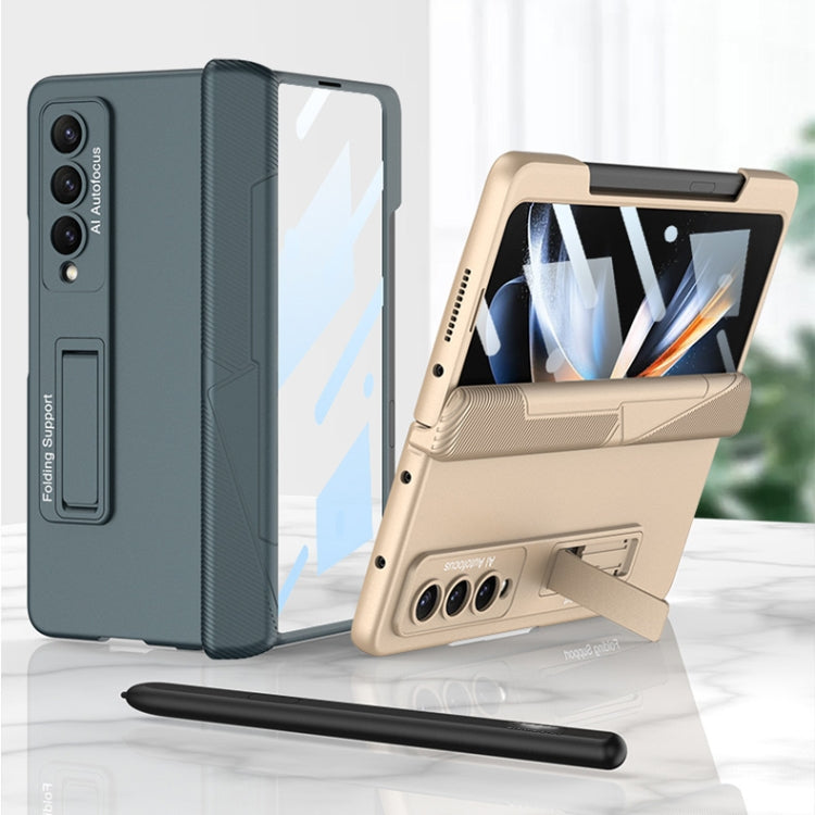 For Samsung Galaxy Z Fold4 GKK Integrated Magnetic Folding Phone Case with Pen Slot(Grey) - Galaxy Z Fold4 5G Cases by GKK | Online Shopping South Africa | PMC TechLife | Buy Now Pay Later Mobicred