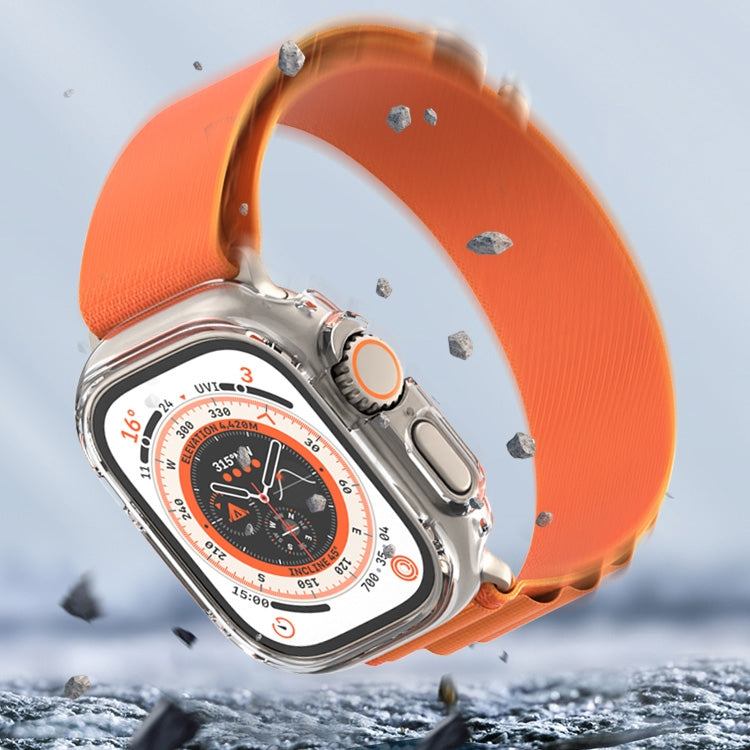 For Apple Watch Ultra 49mm PC Hollow Electroplating Protective Case(Carbon Fibre) - Watch Cases by PMC TechLife | Online Shopping South Africa | PMC TechLife | Buy Now Pay Later Mobicred