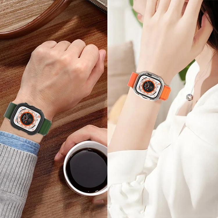 For Apple Watch Ultra 49mm PC Hollow Electroplating Protective Case(Carbon Fibre) - Watch Cases by PMC TechLife | Online Shopping South Africa | PMC TechLife | Buy Now Pay Later Mobicred