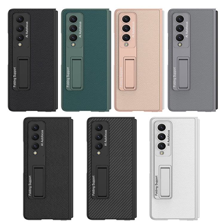 For Samsung Galaxy Z Fold4 GKK Ultra-thin Plain Leather Full Phone Case with Stand(Grey) - free shipping - PMC TechLife - Order now!