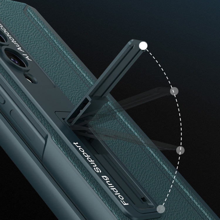 For Samsung Galaxy Z Fold4 GKK Integrated Magnetic Flip Plain Leather Phone Case with Pen Box(Champagne Gold) - Galaxy Z Fold4 5G Cases by GKK | Online Shopping South Africa | PMC TechLife | Buy Now Pay Later Mobicred