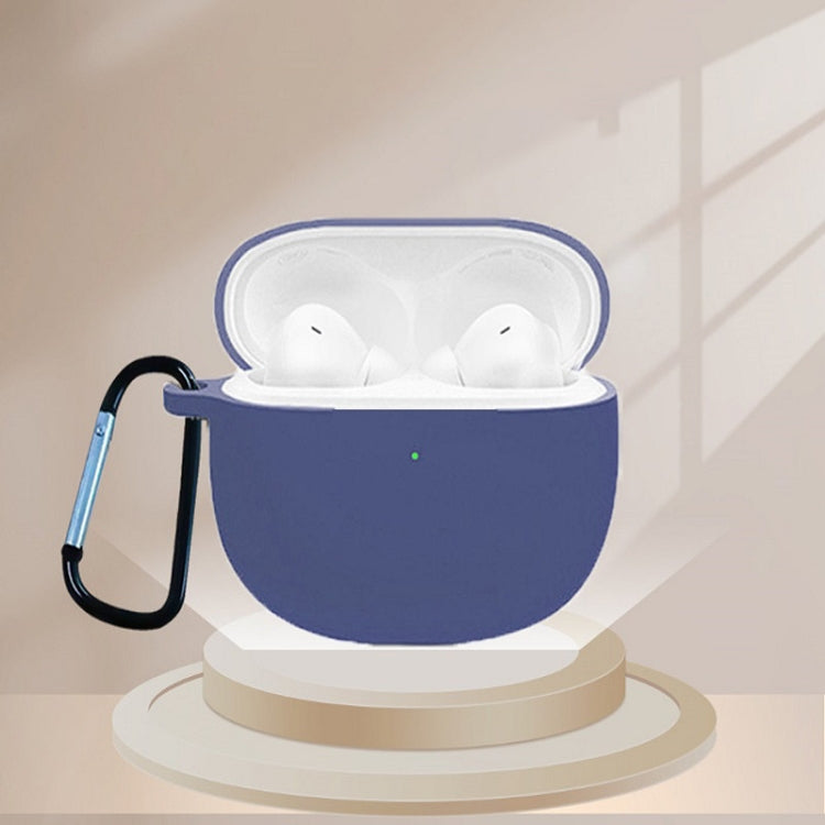 For Redmi Buds4 Pro Silicone Earphone Protective Case with D Carabiner(Dark Blue) - Xiaomi Earphone Case by PMC TechLife | Online Shopping South Africa | PMC TechLife