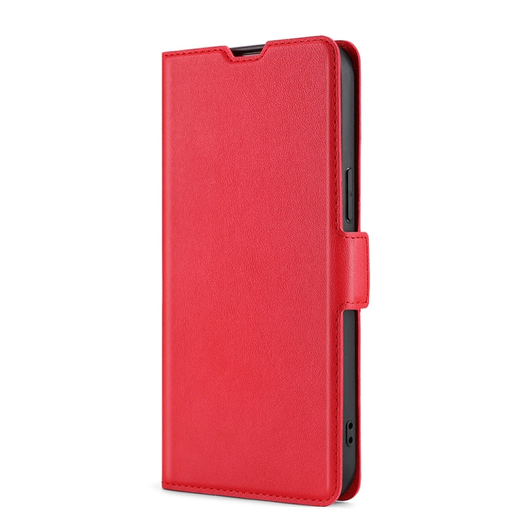 For vivo Y35 4G / Y22 / Y22s Ultra-thin Voltage Side Buckle Leather Phone Case(Red) - vivo Cases by PMC TechLife | Online Shopping South Africa | PMC TechLife | Buy Now Pay Later Mobicred