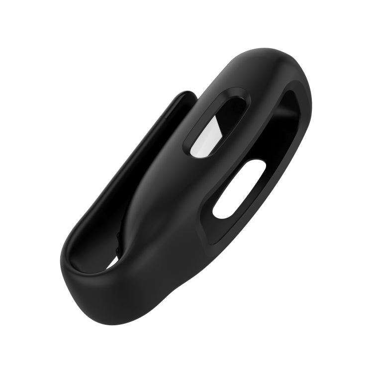For Fitbit Inspire 3 Steel Sheet Silicone Protective Clip Case Cover(Black) - Watch Cases by PMC TechLife | Online Shopping South Africa | PMC TechLife | Buy Now Pay Later Mobicred
